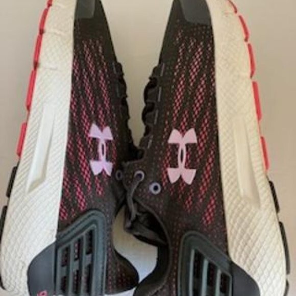 Under Armour Charged Black Pink Purple Sneakers size 6.5 Youth - Picture 5 of 7